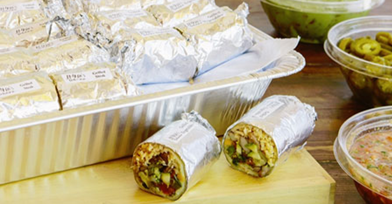 Anna's Taqueria - Mexican restaurant catering - burrito tray