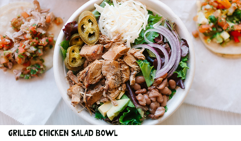 anna's taqueria - grilled chicken salad bowl